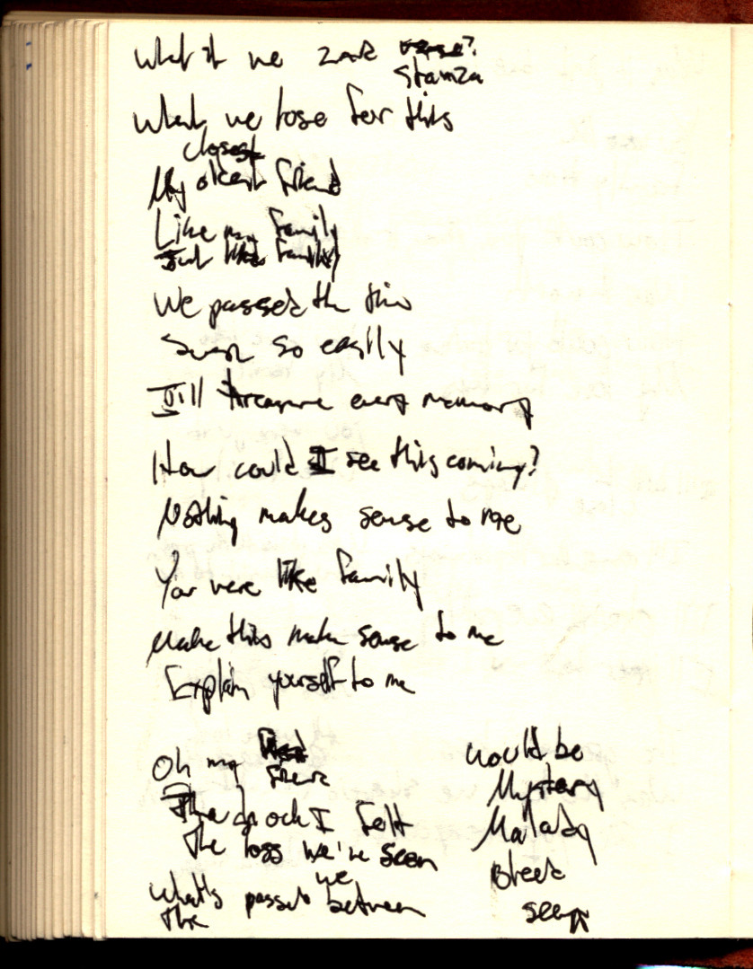 Can't Run Forever Lyrics Sheet 3
